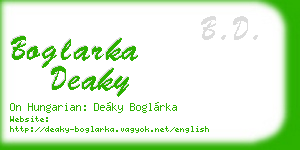 boglarka deaky business card