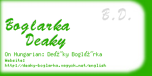 boglarka deaky business card